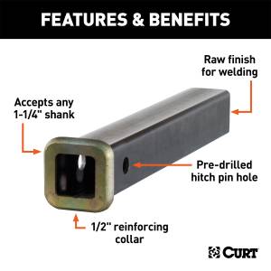 CURT - CURT Receiver Tube 49512 - Image 2