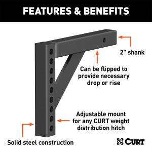 CURT - CURT Adjustable Weight Distribution Shanks 17121 - Image 2