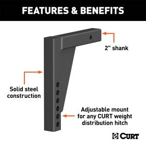 CURT - CURT Adjustable Weight Distribution Shanks 17124 - Image 2