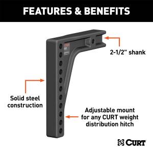 CURT - CURT Adjustable Weight Distribution Shanks 17132 - Image 2
