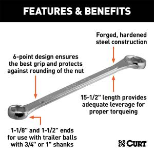 CURT - CURT Hitch Ball Nut Wrench 20001 - Image 2