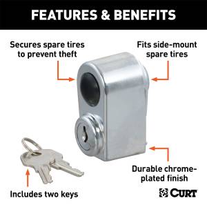 CURT - CURT Spare Tire Lock 23562 - Image 2