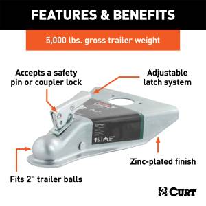 CURT - CURT A-Frame Coupler 25101 - Image 2