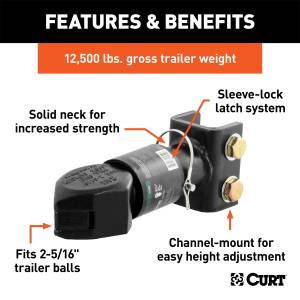 CURT - CURT Adjustable Sleeve-Lock Channel Coupler 25329 - Image 3