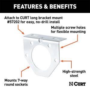 CURT - CURT Trailer Wire Connector Bracket 58222 - Image 2