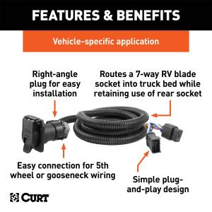 CURT - CURT Custom Wiring Harness Extension 56071 - Image 2