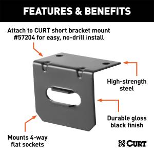 CURT - CURT Trailer Wire Connector Bracket 58300 - Image 2