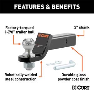 CURT - CURT Class III Loaded Ball Mount 45035 - Image 2