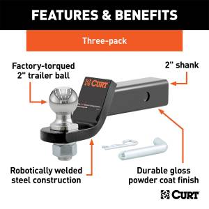 CURT - CURT Class III Loaded Ball Mount 45037 - Image 2
