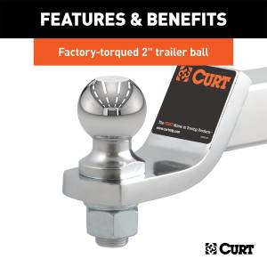 CURT - CURT Class III Loaded Ball Mount 45295 - Image 4