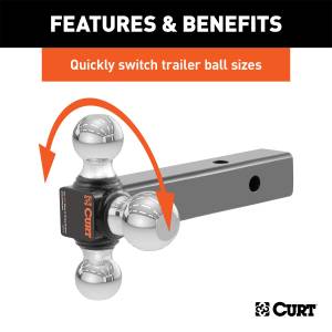 CURT - CURT Class III/IV Multi Ball Mount 45655 - Image 3