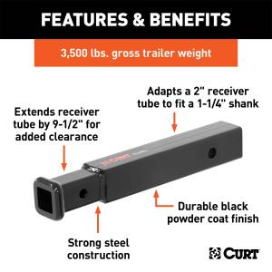 CURT - CURT Receiver Adapters/Extenders 45775 - Image 2