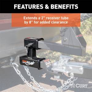 CURT - CURT Dual Receiver Tube Extension 45792 - Image 4