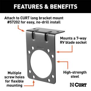 CURT - CURT Trailer Wire Connector Bracket 58290 - Image 2