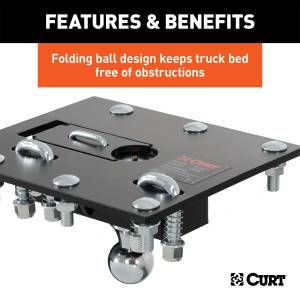 CURT - CURT Folding Ball Gooseneck Hitch 61052 - Image 4