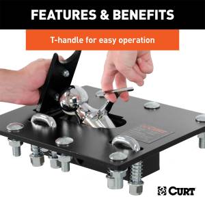 CURT - CURT Folding Ball Gooseneck Hitch 61052 - Image 6