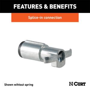 CURT - CURT 6-Way Round Connector Plug w/Spring 58082 - Image 3