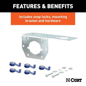 CURT - CURT 6-Way Round Connector Plug and Socket Kit 58093 - Image 3