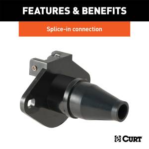 CURT - CURT 6-Way Round Connector Socket 58130 - Image 4