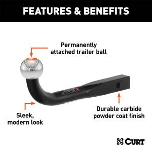 CURT - CURT Euro Ball Mount 45552 - Image 2