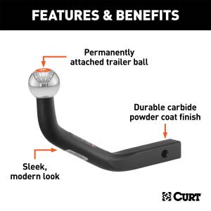 CURT - CURT Euro Ball Mount 45562 - Image 2