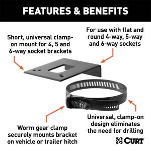 CURT - CURT Trailer Wire Connector Bracket 57203 - Image 3