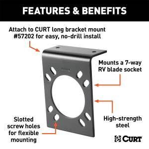 CURT - CURT Trailer Wire Connector Bracket 57205 - Image 3