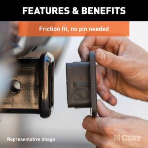 CURT - CURT Hitch Receiver Tube Cover 22275 - Image 4