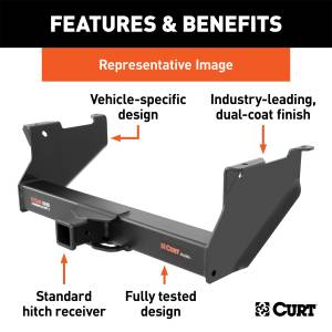 CURT - CURT Class V 2.5 in. Commercial Duty Hitch 15800 - Image 2