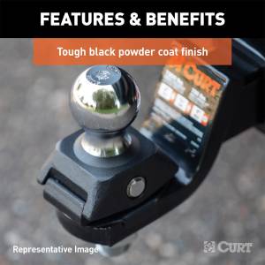 CURT - CURT RockerBall Adjustable Cushion Hitch Ball Mount 45144 - Image 7
