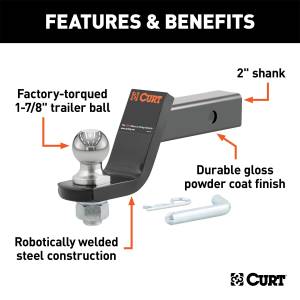CURT - CURT Class III Loaded Ball Mount 45055 - Image 2