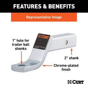 CURT - CURT Class III Ball Mount 45290 - Image 3