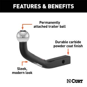 CURT - CURT Euro Ball Mount 45571 - Image 2
