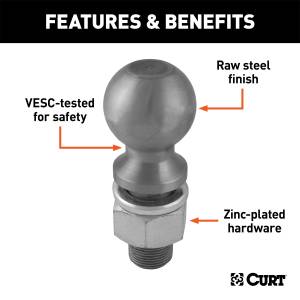 CURT - CURT Trailer Hitch Ball 40085 - Image 2