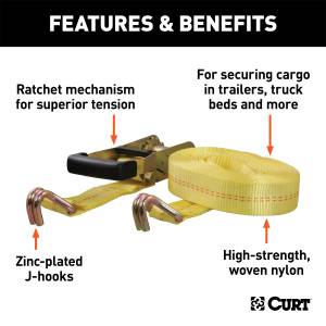 CURT - CURT Ratchet Strap 83047 - Image 2