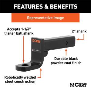 CURT - CURT Class IV Ball Mount 45312 - Image 5