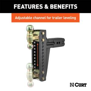 CURT - CURT Adjustable Channel Ball Mount 45928 - Image 3
