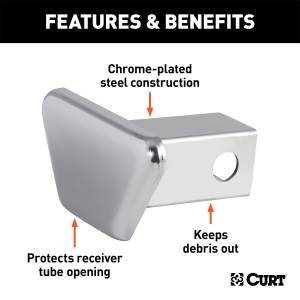 CURT - CURT Hitch Receiver Tube Cover 21901 - Image 2