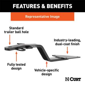 CURT - CURT Class I 1.25 in. Receiver Hitch 11511 - Image 2