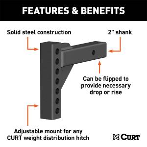 CURT - CURT Adjustable Weight Distribution Shanks 17100 - Image 2