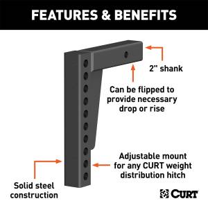 CURT - CURT Adjustable Weight Distribution Shanks 17123 - Image 2