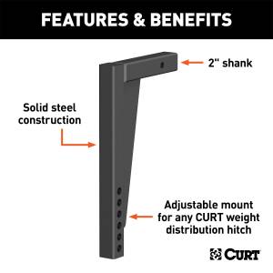 CURT - CURT Adjustable Weight Distribution Shanks 17125 - Image 2