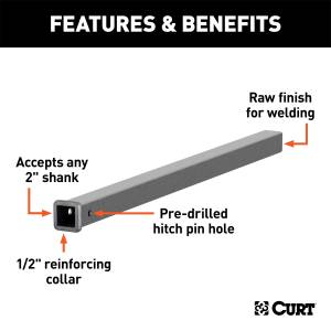 CURT - CURT Receiver Tube 49480 - Image 2