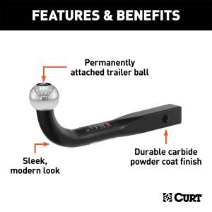 CURT - CURT Euro Ball Mount 45551 - Image 2