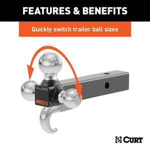 CURT - CURT Tri-Ball With Hook 45675 - Image 5