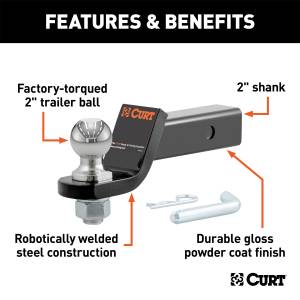 CURT - CURT Class III Loaded Ball Mount 45036 - Image 2
