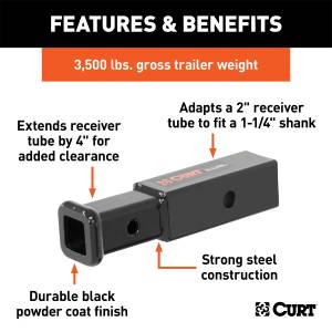 CURT - CURT Receiver Adapters/Extenders 45770 - Image 2