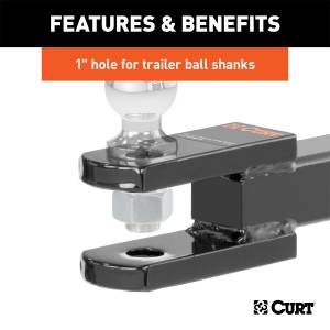 CURT - CURT Clevis Pin Ball Mount 45821 - Image 3