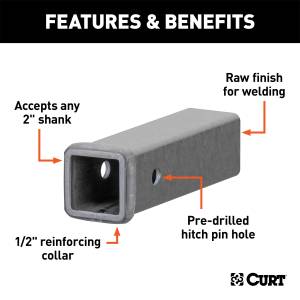 CURT - CURT Receiver Tube 49090 - Image 2