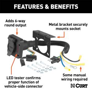 CURT - CURT Duplex Electrical Adapters 57624 - Image 2